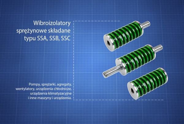 Wibroizolatory typu SSA, SSB i SSC